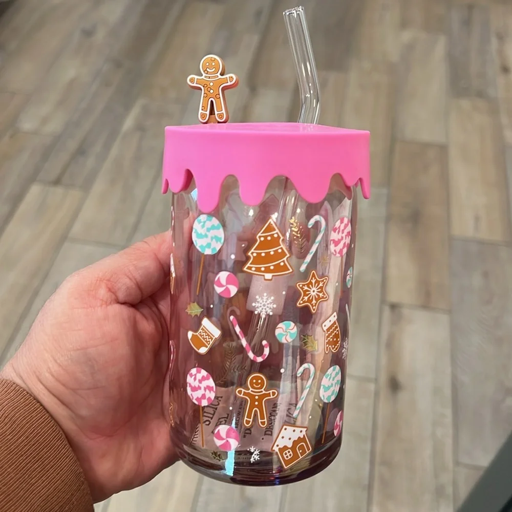 🫚Cute💕 Gingerbread glass set